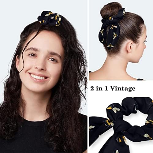 Cirurgia Cap bouffant Bonicha de trabalho com botões e scrunchie de cabelo de borbole