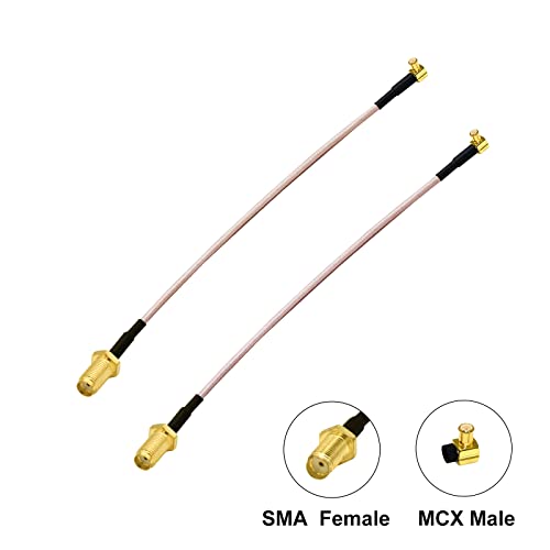 10GTEK 6 GHz RP-SMA Cabo, RG316, RP-SMA masculino para RP-SMA Male, direto para Staight, 50 ohm, 0,6-m, pacote de 2