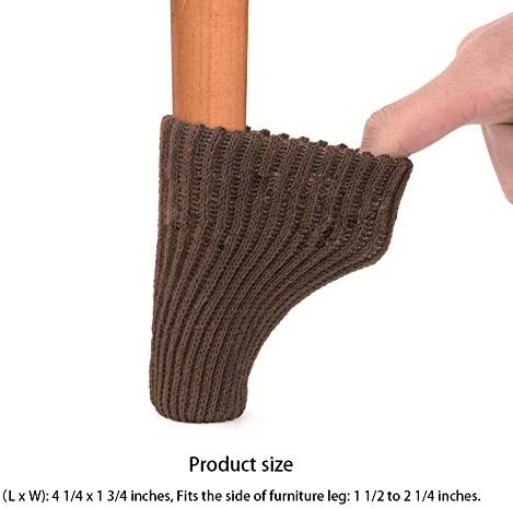 BlueCell 16pcs tricô meias de mobiliário de lã/protetor de piso da perna da cadeira