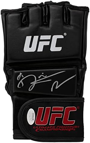 Dustin O diamante Poirier assinou a luva Black UFC JSA ITP - luvas autografadas do UFC
