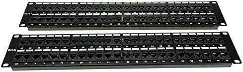 ACL 4 Unit RackMount 96 Port Cat5E Patch Panel, Horizontal 110 Tipo 568a e 568b Compatível, 5 pacote