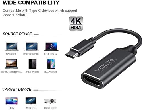 Trabalhos da Volt Plus Tech HDMI 4K Kit USB-C Compatível com o Oppo Find N Adaptador profissional com 2160p full 2160p, 60Hz!