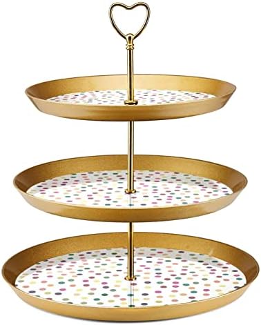 Stands de bolo Conjunto de 3, bolinhas coloridas Pedestal Display Table Sobersert Stand para Celebração do chá de bebê de casamento