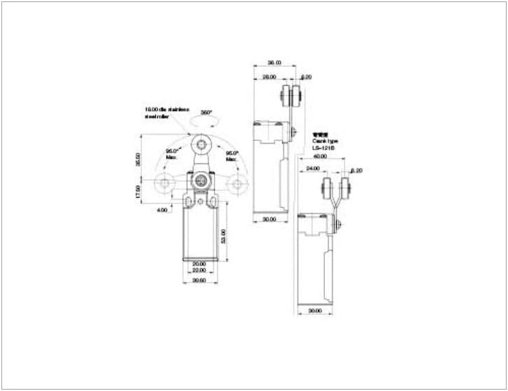 Interruptor de limite de plástico Rolo de aço inoxidável LS-321 interruptor de viagem momentâneo para equipamentos mecânicos