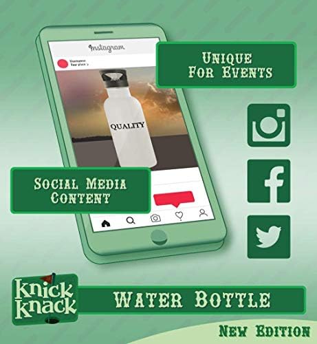Presentes Knick Knack ronpaul - Hashtag de aço inoxidável de 20 onças garrafa de água ao ar livre, prata