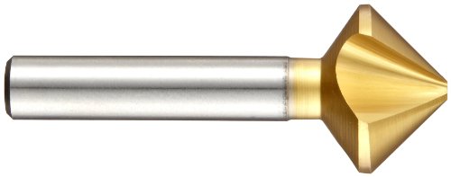 Magafor 4831 Série Cobalt Aço de aço único Catreminista, revestimento de lata, 3 flautas, 90 graus, haste redonda, 0,236