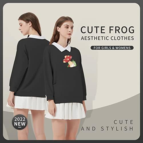 Julgirl feminino fofo molho de moletom kawaii com capuz gráfico de capuz formal suéter de algodão para meninas roupas estéticas