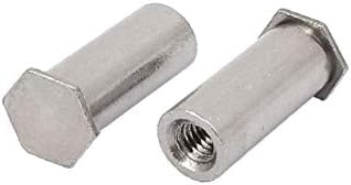 X-DREE M3X14MM MURO CEGO HEX CABEÇA 304 Aço inoxidável Clicando de 10pcs (M3x14mm Agujero Ciego Cabeza Hexagonal 304 Acero Inoxidable