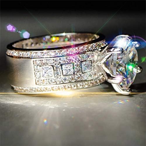 2023 New Diamond Zircon Fashion Ring Trend Ladies Six Jóias Aneladas Full Rings