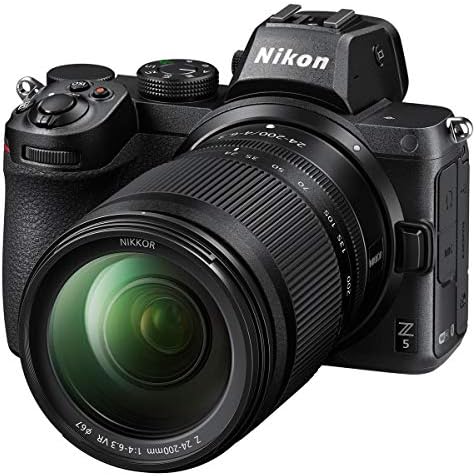 Câmera digital sem espelho de armação completa Nikon Z5 com lente de 24-200 mm, pacote com adaptador de montagem FTZ, cartão