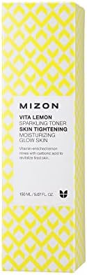 Mizon Vita Toner espumante de limão, toner de vitamina, aperto na pele, hidratante, vitalidade da pele, remove a purificação da pele