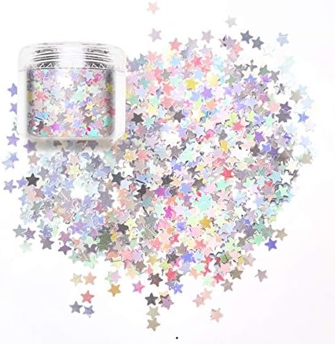 Laza 10g estrelas confetes glitter sparkle brilho holográfico micro estrela de quatro ângulo Falsa unhas lantejas acrílicas paillettes