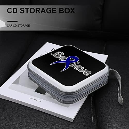 Câncer de fita de câncer de cólon Caso CD Case de plástico DVD Solutista portátil Bolsa organizadora de armazenamento