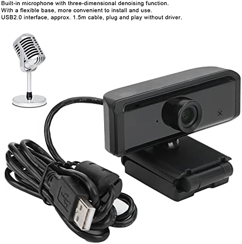 Computador webcam 1920x1080p com capa de base flexível para conferência de chamadas de vídeo