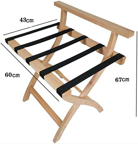 Simplicidade criativa Rack de bagagem de madeira para bagagem de bagagem vertical rack