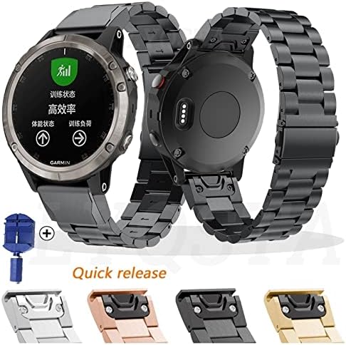 Kangdd Aço inoxidável 26mm 22mm RELUGUELA VABELA RÁPIDO RELAÇÃO PULHO PARA GARmin Fenix ​​6 6x Pro 5x 5 mais 3 hr relógio