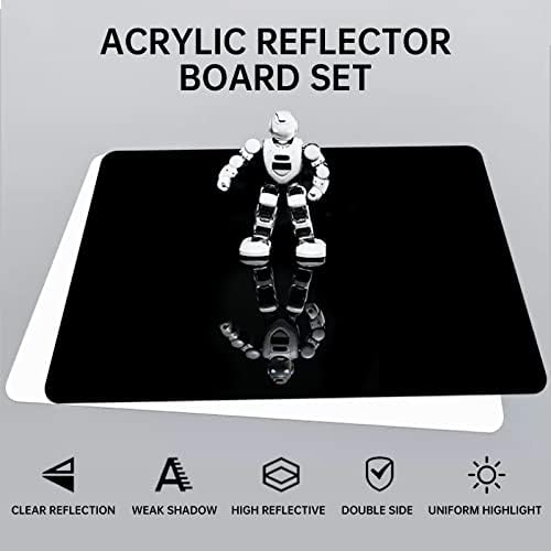 Placa de exibição reflexiva acrílica de Beiyang para fotografia de produto, brancos e pretos de 12 x 12 polegadas de placas