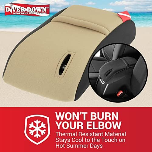 Divery Down Neoprene Center Console Tampa - se encaixa no Jeep 1997-2006 TJ Wrangler - Capa de A braço almofadada - não