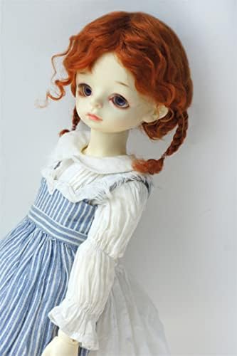 1/3 SD Dod Doll Wigs JD644 8-9 polegadas 21-23cm bagunçando bebê Curly Mini Twintail Mohair BJD Hair