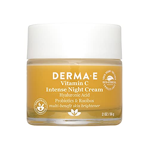 Derma-E vitamina C Creme noturno intenso-Creme de renovação da pele facial e iluminador e hidratante-hidratante facial durante