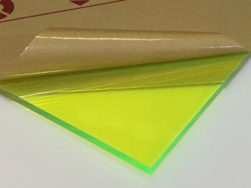 Plexiglasse acrílico verde fluorescente 9093 - 1/4 de espessura