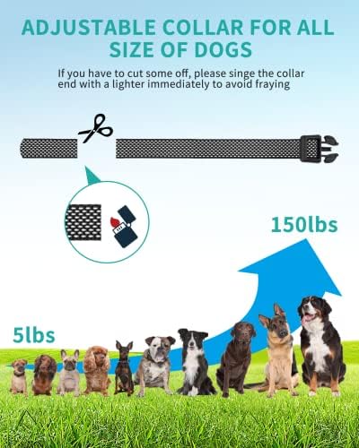Colar de choque para cães com colar de treinamento remoto de 2800 pés, para cães para cães eletrônicos de cães médios/grandes/pequenos
