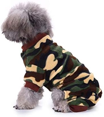 Walnuta Pet Dog Camouflage Roupas de vestuário Camisas de cachorro Pijamas de macacão de roupas de quatro pernas para cães pequenos