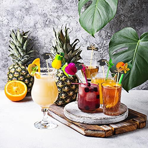 Cocktail de graduação Picks de 4,7 polegadas de solteiro Hat bambu Cocktail palpicks de dente palitos de coquetel