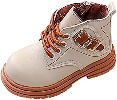 Meninos meninas meninas estilo britânico bota de bota solteira garotos crianças zíper lateral moda moda curta sapatos de