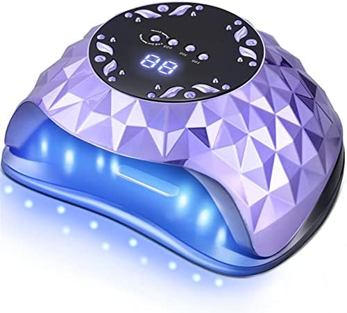 Lâmpada de unha heyuanpius, lâmpada de lâmpada de led lâmpada unhas secador de unhas para todo o esmalte de gel de cura rápida com 4