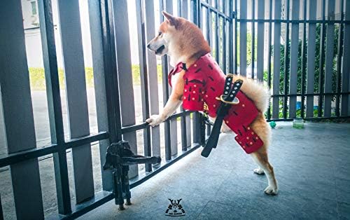 QUENTE! Fantas de cães artesanais de estilo japonês feitos a encomendar armadura samurai para cosplay de moda para cães para cão médio