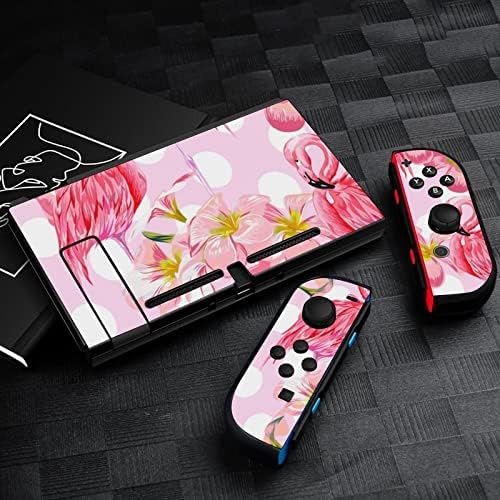 Bela Flamingo Bird Bird Polka Dot Bonzy Pattern Skin Skin Skin Skin Skins Protetive Skins para Switch