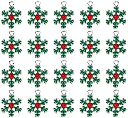 Cura de 20pcs Christmas Snowflake Charms Jóias Fazendo Charms Pingentes para Jóias Diy Bracelete de Colares de Jóias