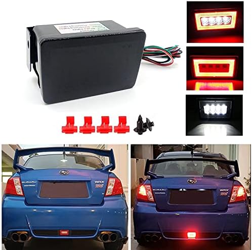 JXWOCWO 3-em 1 LED traseiro kit de luz de nevoeiro compatível com Subaru wrx sti xv crostrek Impreza cauda freio de stop lâmpada