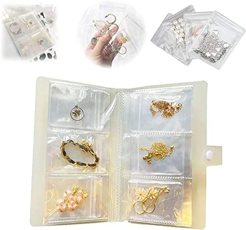 Jóias de colar, organizador de joalheria de jóias de plástico transparente Transparent Jewelry Storage Livro de jóias
