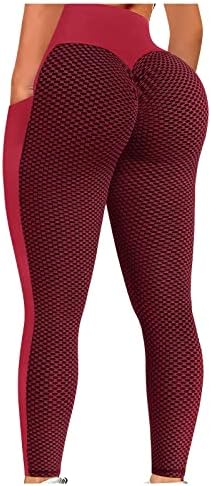 Mulheres Leggings com Pocket High Cintura Tomosa Controle de ioga