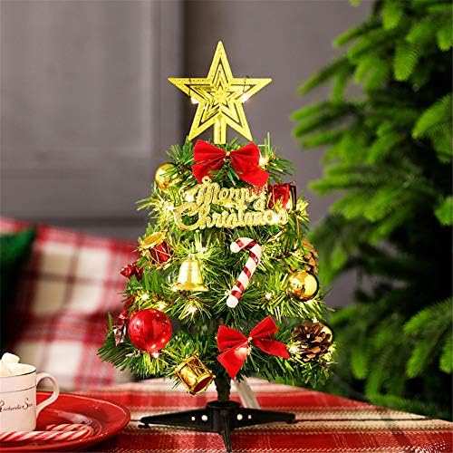 Árvore de Natal Treça de Natal Mini decorações em casa Decoração de férias de escritório 30 cm de altura