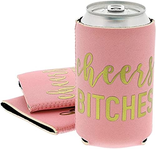 12 onças Cheers Bitches Neoprene lata de mangas mais frias para refrigerante, cerveja, bebidas