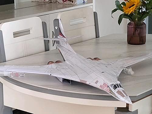 Moudoauer 1:72 Paper Tupolev Tu-160 Black Jack Bomber Modelo Aeronave Modelo de Aviação Exposição de Aviação Coleção