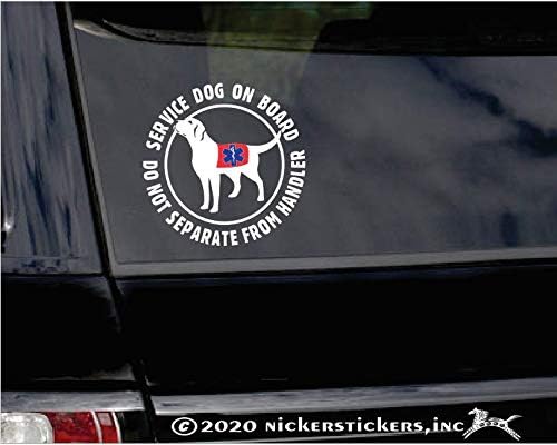 Labrador Retriever Service Dog | Adesivo de decalque de janela adesiva de vinil nickersticker®
