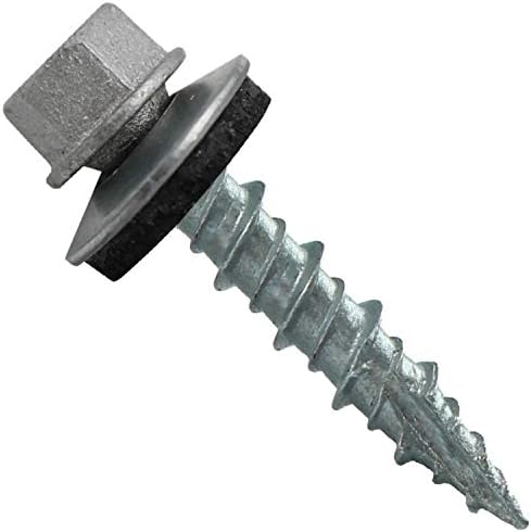 Parafusos de telhado de metal: 10 x 1 Galvanizado Hex Hex Head Felfff.