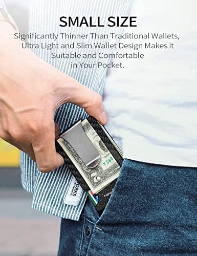 New-Rouging Slim Carber Wallet Titular de carteira de crédito para homens clipe de alumínio Carteira de metal fcard Case