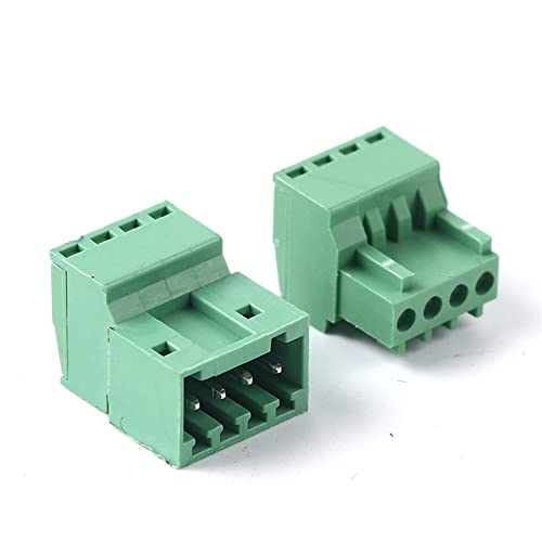 Jienk 5set 4 pinos 125V 4a 2,54mm 0,1 Pitch PCB Montagem do parafuso Terminal Block Connector para 26-18awg Cabo