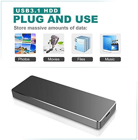 Disco rígido externo 2tb tipo C USB3.1 para PC, Mac, Wii U, Xbox
