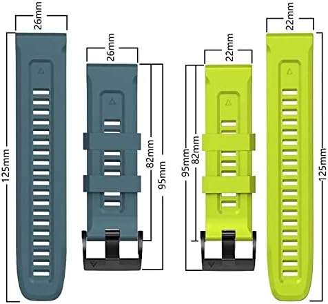 EGSDSE 26 22mm Silicone Retorneiro Relógio Relógio Banda