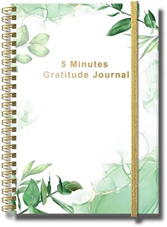 O Journal de 5 minutos - A5 sem data diária Gratidão Journal for Happiness, Affirmação, Mindfulness, Reflexão e Auxiliar, simplesmente