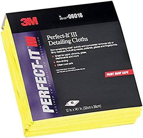 3m Perfect-It Non-ratcha detalhando panos super macios, amarelo, 6 contagem