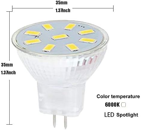 MR11 GU4 Lâmpadas LED lâmpadas GU4 Base bi-pino AC/DC 10-24V 2W 6000K Luz do dia Utral Bright Spotlight para iluminação