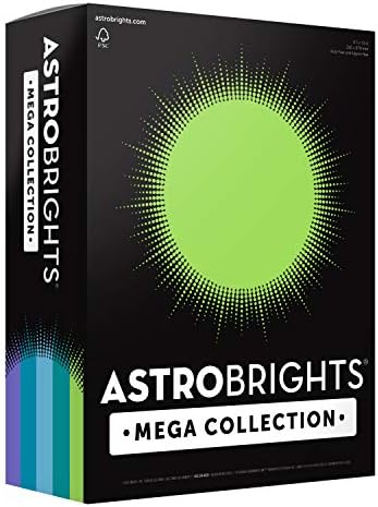 Astrobrights Mega Collection, Cardstock colorido e Astrobrights Mega Collection, Cardstock colorido e Astrobrights Mega Collection,