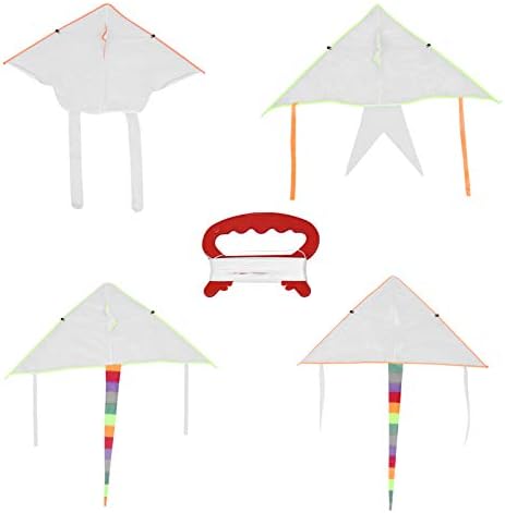 Yardwe Kids Toys 4 sets Diy Pintura em branco Pipa Kite Kite Kit Kit Decoração para colorir Kite pack White Tail voando pipa com brinquedos